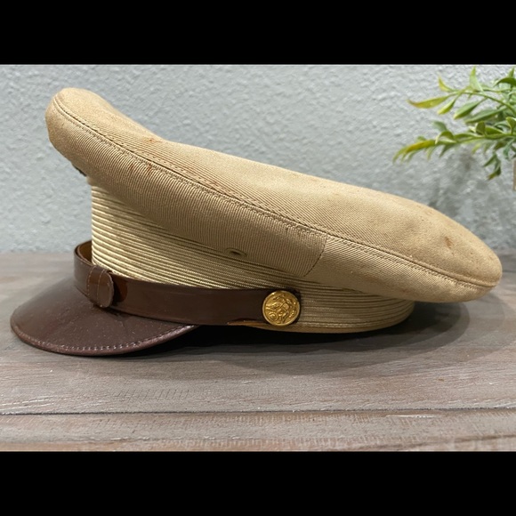 AUTHENTIC VTG MILITARY HAT WITH AUTHENTIC EMBLEMS - Picture 5 of 11